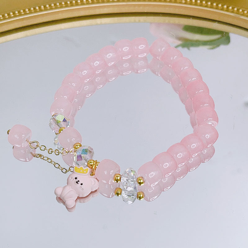 Wholesale Fresh Glass Beaded Bracelet